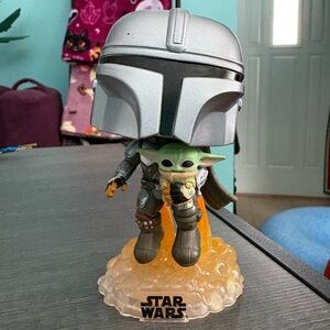 Funko - Pop! Star Wars Bobblehead The Mandalorian with Grogu